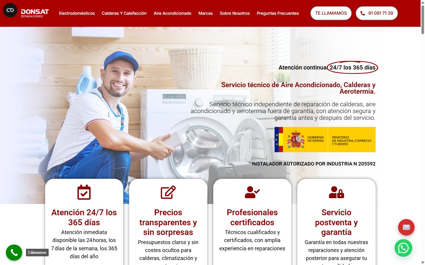 Don SAT — servicio técnico electrodomésticos Madrid Guadalajara