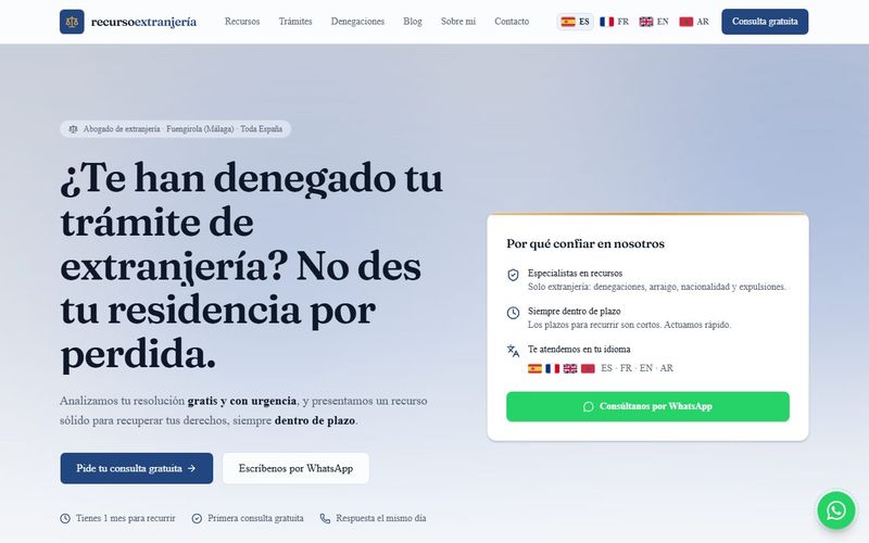 Recurso Extranjería — web de despacho especializado en recursos de extranjería