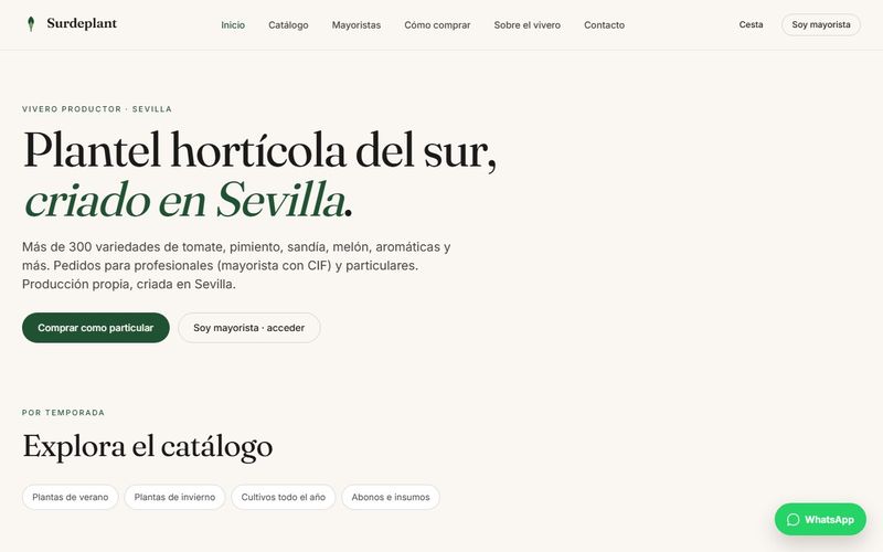 Sur de Plant — tienda online de plantel hortícola construida por Multiatlas