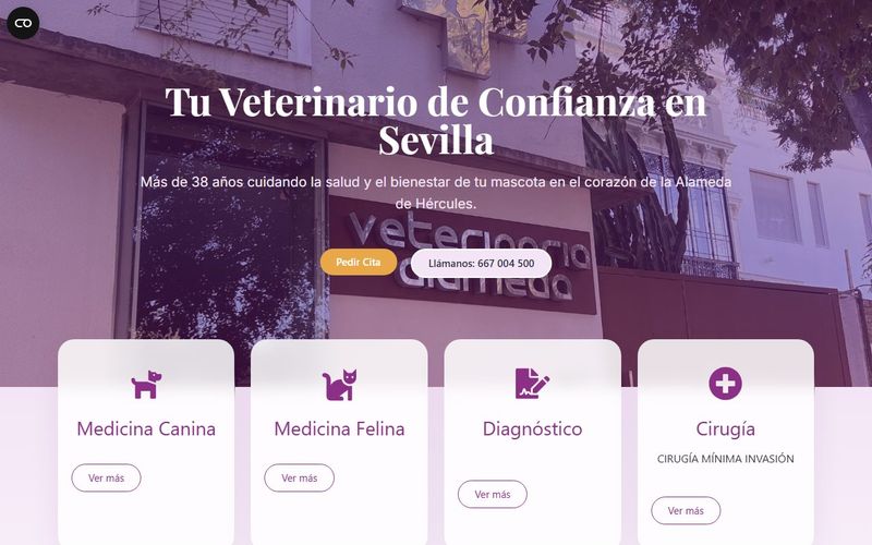 Veterinaria Alameda — web de clínica veterinaria en el centro de Sevilla
